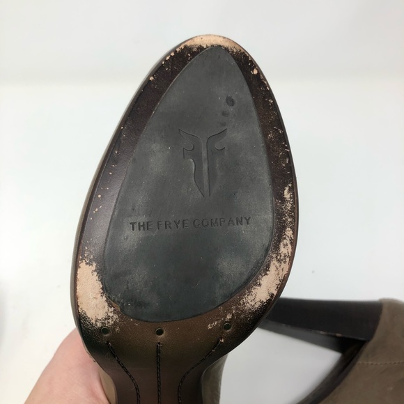 Frye lace up oxford pump heel tan brown - Picture 4 of 8